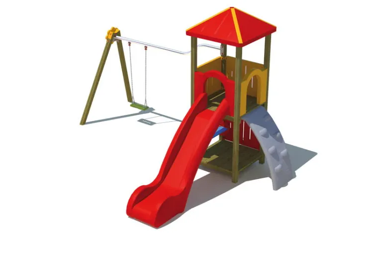 Spielturm DIN EN 1176 �MAX Kletterturm Rutsche & Schaukelanbau� DIN EN 1176